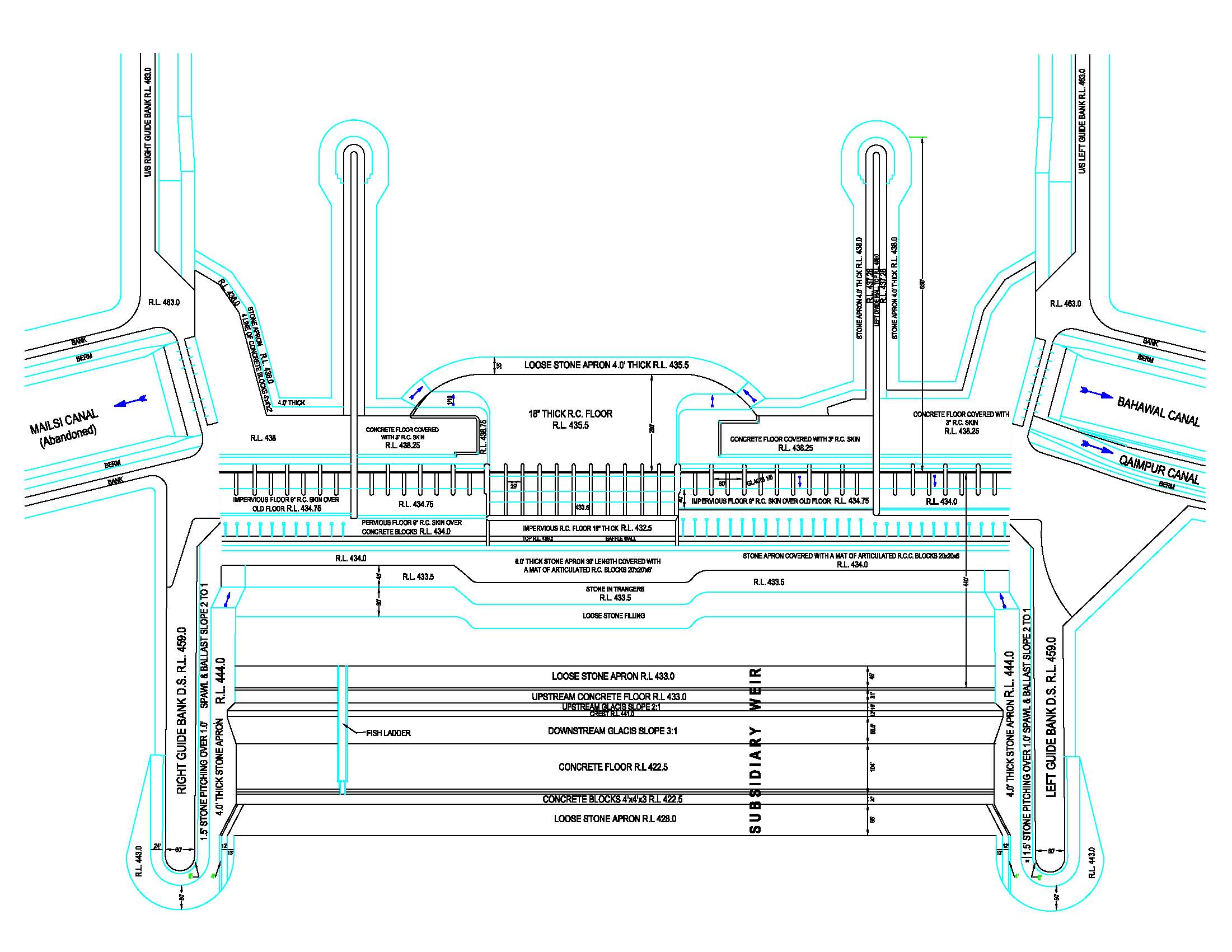 Existing Plan of Islam Barrage